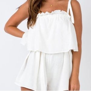 Princess Polly Wexler Romper White NWT